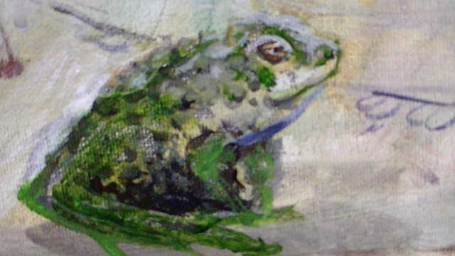Self Portrait as Circe Frog Detail