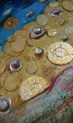Dear Klimpt:..Danae Reborn, Golden Bubbles detail