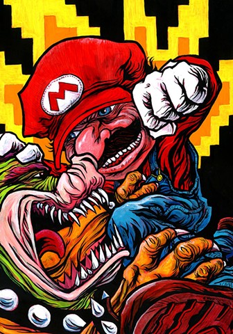 Mario vs. Bowser Print