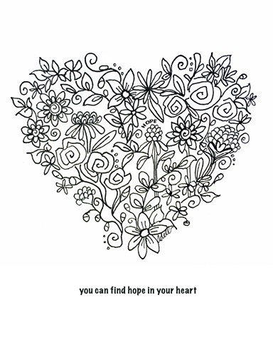Featured in "Colors of Hope" ~ 80 pages of coloring, poetry, and journaling.