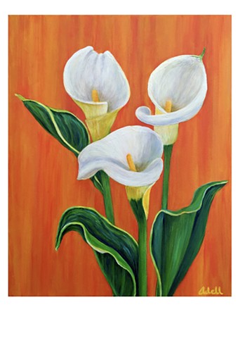 "Peace Lilies"
card stock or wildflower seed paper