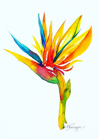"Bird of Paradise"
card stock or wildflower seed paper