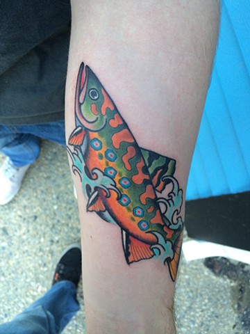 brook trout tattoo