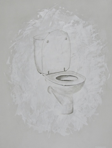 Susan Skrzycki, toilet art the a painting picture white 