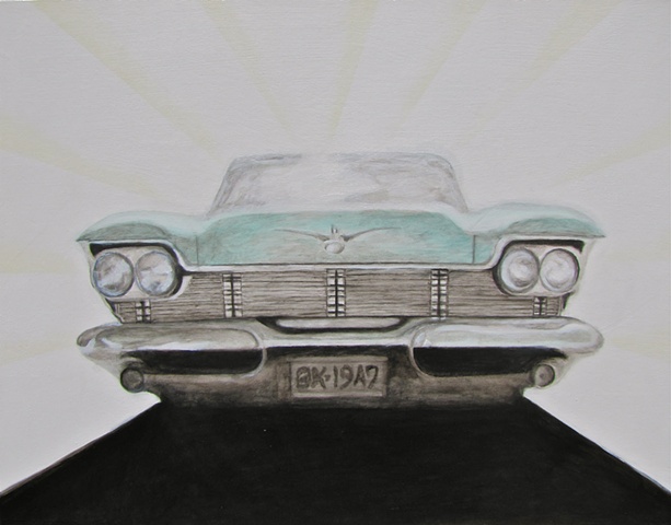 1958 Chrysler Imperial, art, painting, car, picture, fine art