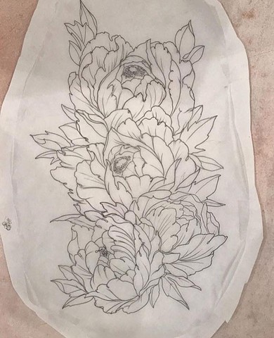 flower tattoo art 