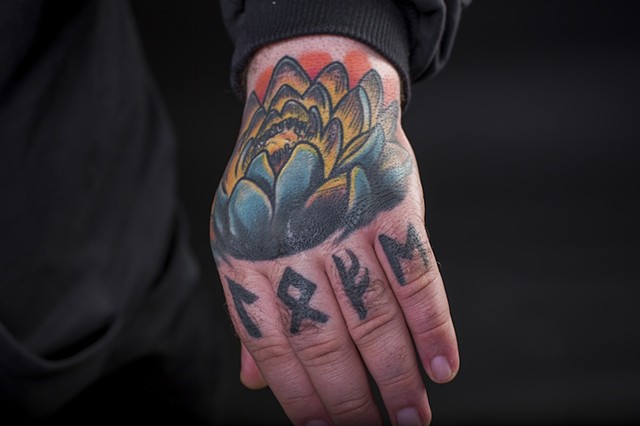 lotus hand colour tattoo 2