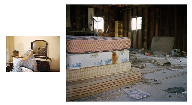 Untitled Diptych, Photograph Paired with Found Slide