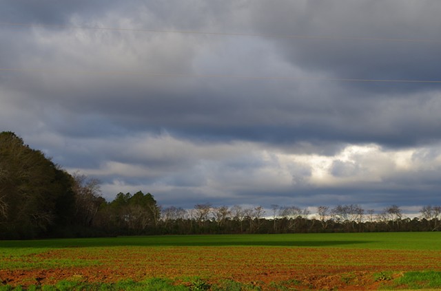 Stormy Skies. Colomokee (Kolomoki), GA. Christmas Front 2012.