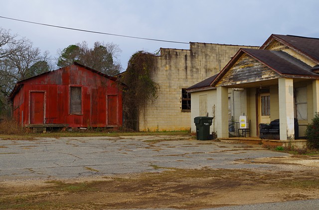 Storehouses Near Railroad Tracks.  Edison, GA.