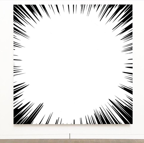 Explosion, Art, painting , love, John Zoller, Miami art, Art Basel , Burst of Light Series by Jihn Zoller