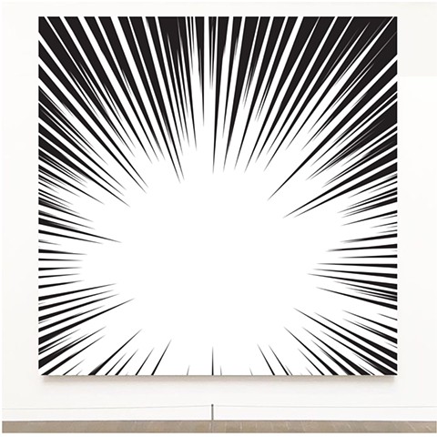     painting by John Zoller, Burst Of Light Series by John Zoller, Paintings based on Explosions, light , life, love and death, Miami artist , Miami Art, Miami Beach Art Basel, the Broad Museum 