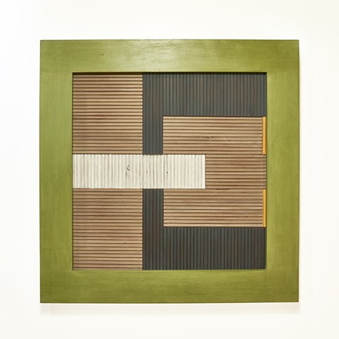 an homage to Anni Albers, wood weaving, color field work