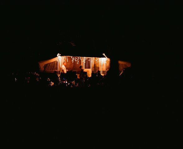 Tent Trailer at Night