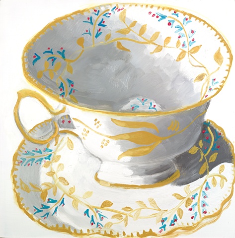Blue/Gold Teacup