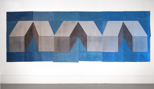 geometric design on fabric artwork by Gabrielle Teschner, Gabrielle Teschner