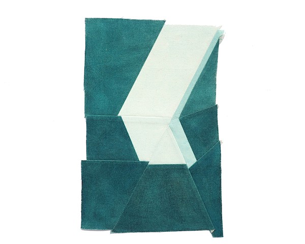 Key West art, Blue artworks, textile art, blue art, architectural art, geometric art, Gabrielle teschner 