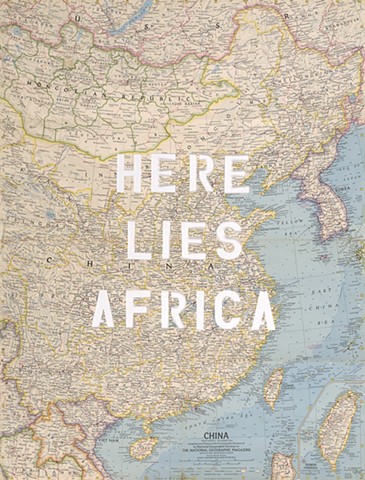 gabrielle teschner, map art, africa, national geographic