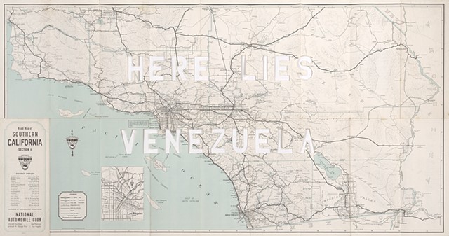venezuela art, map art, cut map
