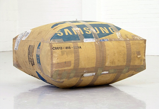 INFLATABLE CARDBOARD BOX (BORN TO MAKE YOU HAPPY), clive murphy