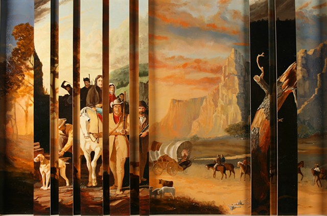 Manifest Destiny Coming and Going: After Bierstadt and Bingham