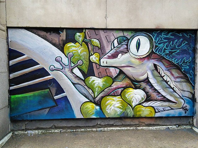 'Frog in the city' - Montreal, Under pressure Grafitti Festival