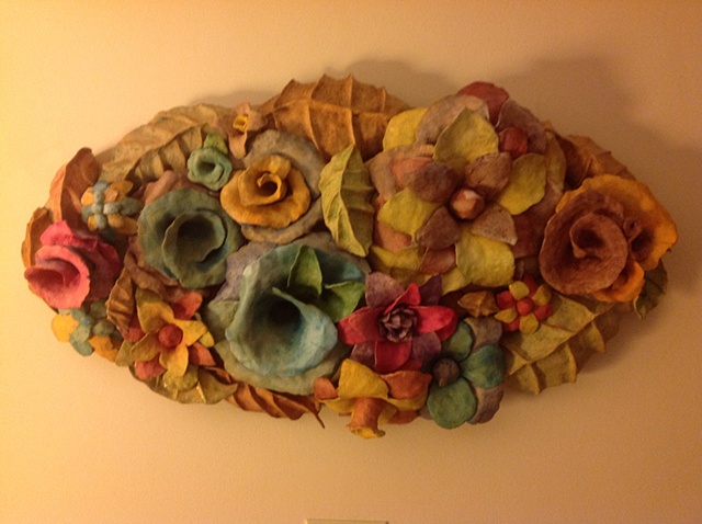 ceramic floral sculpture
