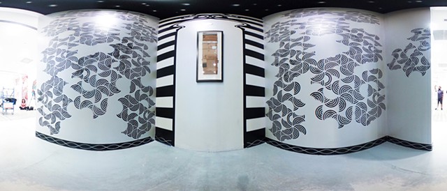 "Cardboard Revival: South Bay Galleria, Redondo Beach"
360 degree view of installation interior as panorama