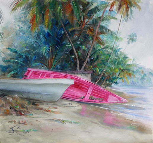 Pink Boat on Side 3
