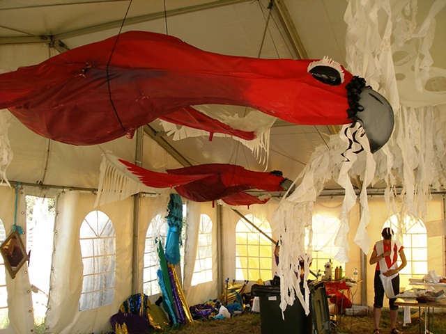 Giant Bird puppet for Falls Festival 2009