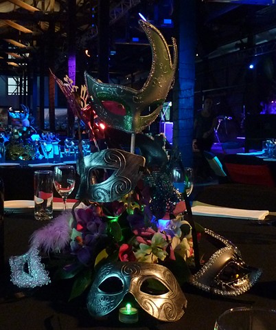Tropical Centerpiece for Masquerade Gala. Cairns.