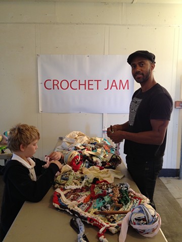 Crochet Jam, Three Point Nine Collective Artists, Hunters Point Shipyards 2014