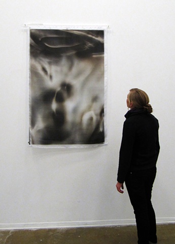 Under Ink Lake Large Scale with Organza Installation View