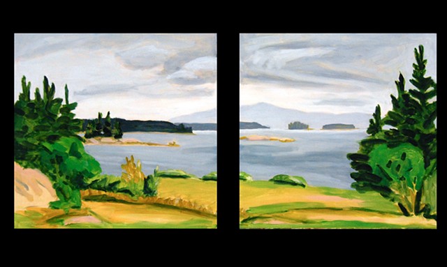 Alix Bacon, Maine Windows, Paintings, Woman Painter, Deer Isle, Maine, Stonington, Woman artist