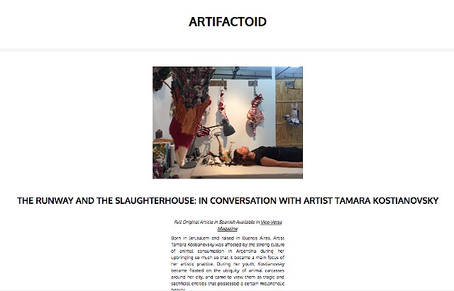 THE RUNWAY AND THE SLAUGHTERHOUSE: IN CONVERSATION WITH ARTIST TAMARA KOSTIANOVSKY