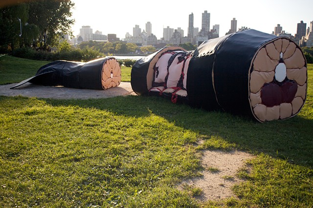 The Persistence of Agony, Installation View, Socrates Sculpture Park, Queens, NY, 2009