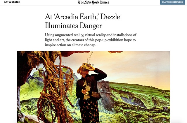 At ‘Arcadia Earth,’ Dazzle Illuminates Danger”, The New York Times