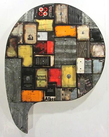 assemblage book+art burning Gagne Ottawa+art mixed+media