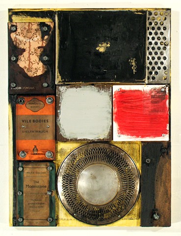 Ottawa artist Marc Gagne mixed media assemblage encaustic reclaimed books