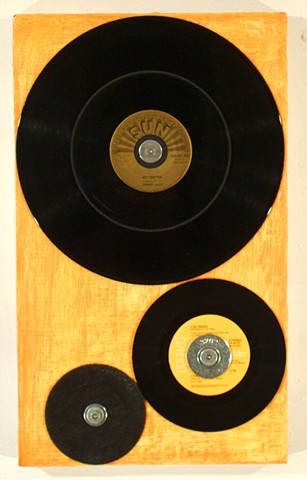 assemblage vinyl recycled repurposed
