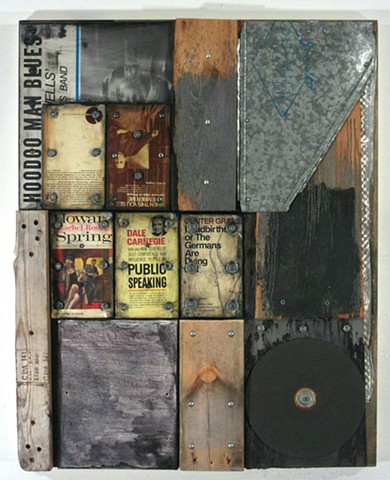 assemblage art Marc Gagne construction book art recycled