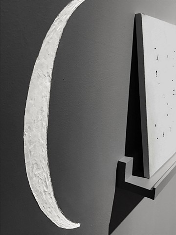 Absence (wall detail) - engraved punctuation mark