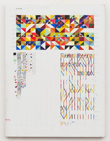contemporary painting, text art, conceptual art, geometric painting, color, grid, diagrammatic, mapping, color structure, pattern, found language, systems, rules, Minus Space