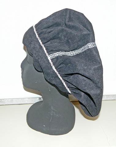 Black and Silver Renaissance cap