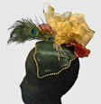 Forest green fascinator