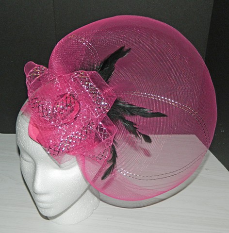Spamalot----Pink Fascinator for the Laker Girls Camelot scene
