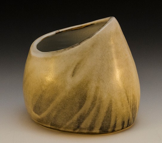 Ceramic Vase. Porcelain, shino glaze. By Carol Naughton Ceramics