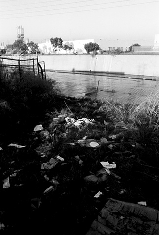 LA River, Garbage, Los Angeles, 1997
