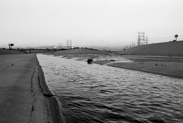 LA River, Downtown, View from South Central Los Angeles