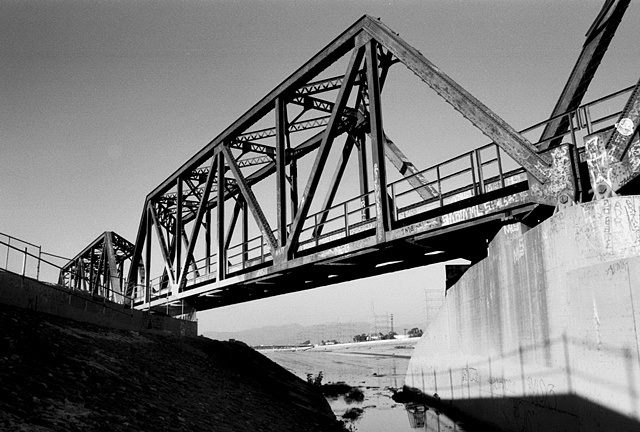 LA River, Metal Train Bridge, South Central